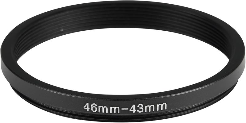JOYTOLIN 46-43mm Metal Step-Down Ring Adapter Compatible with Mirrorless Cameras DSLR Lens, UV CPL ND Filter Thread Converter, Black - Image 2